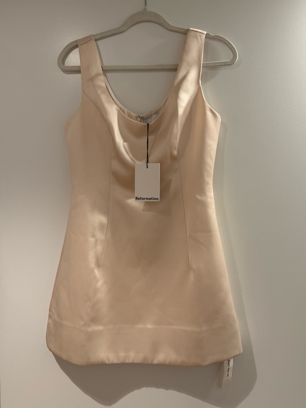 Reformation Franceska Dress Champagne - Size 8